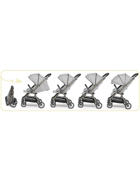 UP-sk_2020062,Carucior sport pliabil Skiddou Mell Normandic dream, ultracompact pentru calatorii, Gri deschis