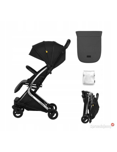 UP-sk_2020121,Carucior sport pliabil Skiddou Mikkeli Onyx, ultracompact pentru calatorii, Negru