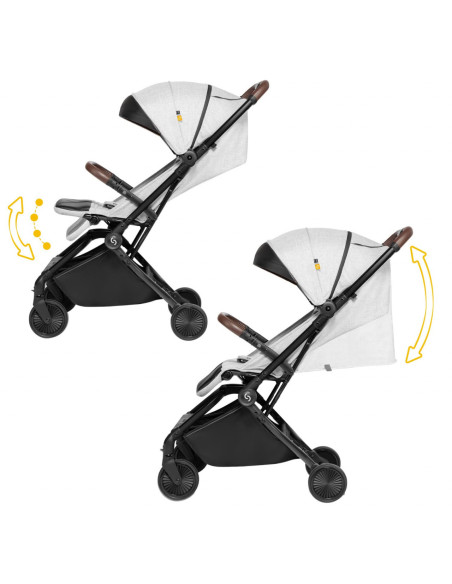 UP-sk_2020013,Carucior sport pliabil Skiddou Espoo Normandic Dream, ultracompact pentru calatorii, Gri