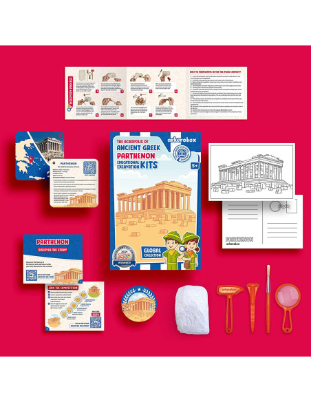 UP-ARK2254,Arkerobox - Set arheologic educational si puzzle 3D, Grecia antica, Parthenon