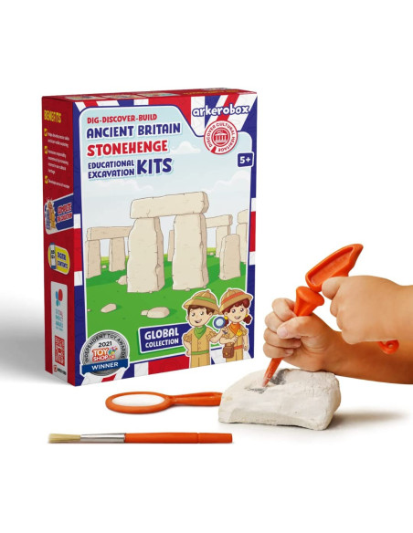 UP-ARK2223,Arkerobox - Set arheologic educational si puzzle 3D, Marea Britanie antica, Stonehenge