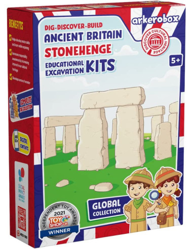 UP-ARK2223,Arkerobox - Set arheologic educational si puzzle 3D, Marea Britanie antica, Stonehenge