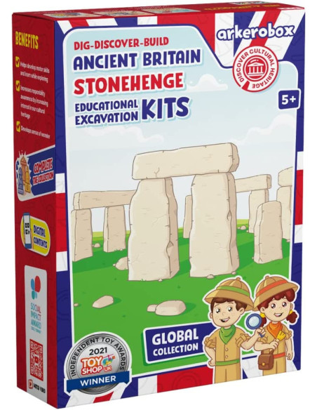 UP-ARK2223,Arkerobox - Set arheologic educational si puzzle 3D, Marea Britanie antica, Stonehenge