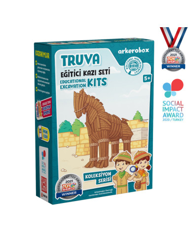 UP-ARK2179,Arkerobox - Set arheologic educational si puzzle 3D, Grecia Antica, Calul Troian