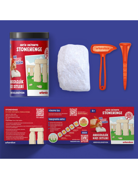 UP-ARK2568,Arkerobox - Mini set arheologic educational si puzzle 3D, Marea Britanie antica, Stonehenge