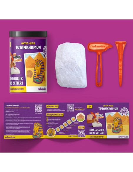 UP-ARK2575,Arkerobox - Mini set arheologic educational si puzzle 3D, Egiptul Antic, Tutankhamon