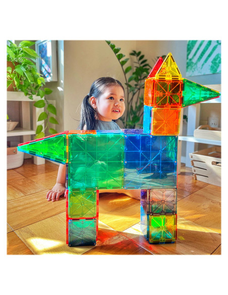 MGT-04300,MAGNA-TILES Clear Colors, set magnetic 100 piese