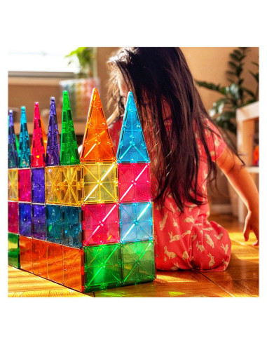 MGT-04300,MAGNA-TILES Clear Colors, set magnetic 100 piese