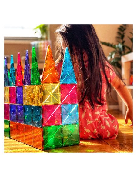 MGT-04300,MAGNA-TILES Clear Colors, set magnetic 100 piese
