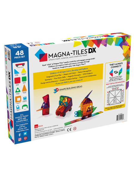 MGT-12148,Magna-Tiles Clear Colors set magnetic 48 piese