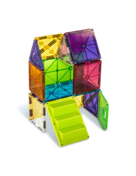MGT-18332,MAGNA-TILES House, set magnetic cu autocolante, 28 piese