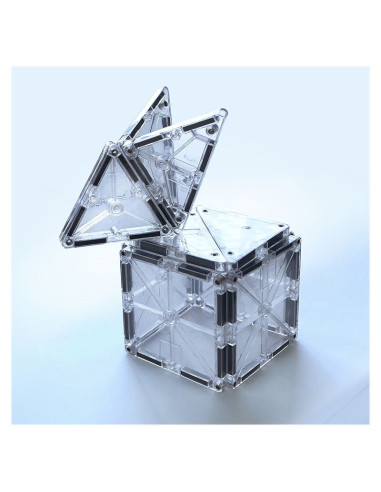 MGT-18716,MAGNA-TILES ICE Transparent, set magnetic 16 piese