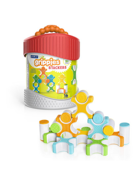 G8313,Grippies Stackers, set magnetic senzorial, 16 piese