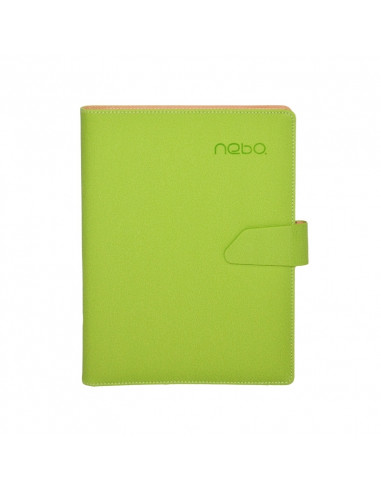 Set Nebo 3 - Agenda B5 Verde cu magnet, 100 File cu Pix si
