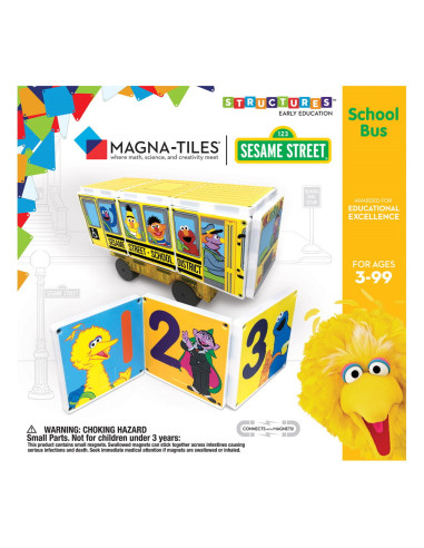 SSBUS200518,Magna-Tiles Structures, Sesame Street School Bus