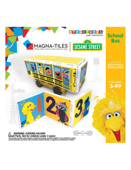 SSBUS200518,Magna-Tiles Structures, Sesame Street School Bus