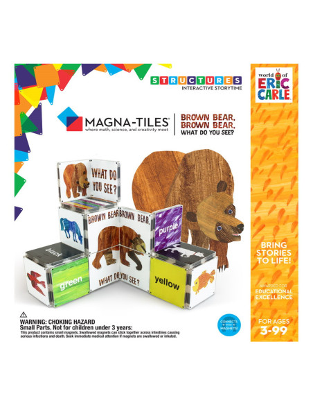 BB200101,Magna-Tiles Structures, Ursule brun, tu ce vezi?, Eric Carle