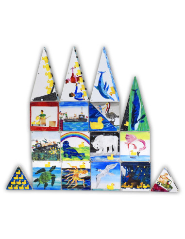 10LRD200101,Magna-Tiles Structures, 10 ratuste de cauciuc, Eric Carle