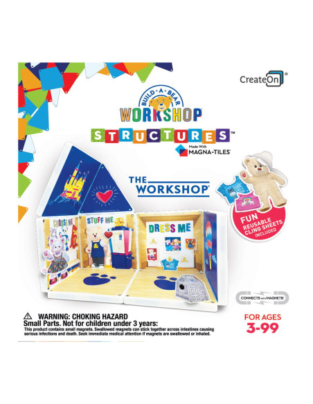 BABWORK200518,Magna-Tiles Structures, The Workshop, set cu autocolante