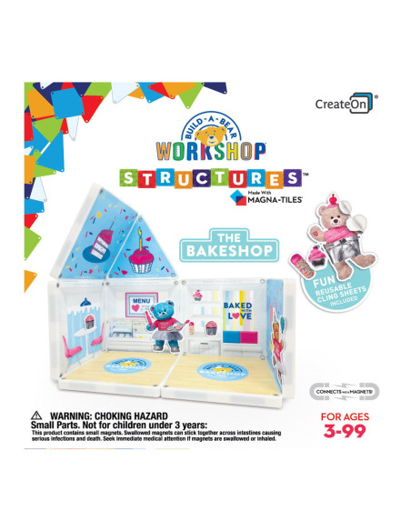 BABBAKE200518,Magna-Tiles Structures, Patiseria, set cu autocolante