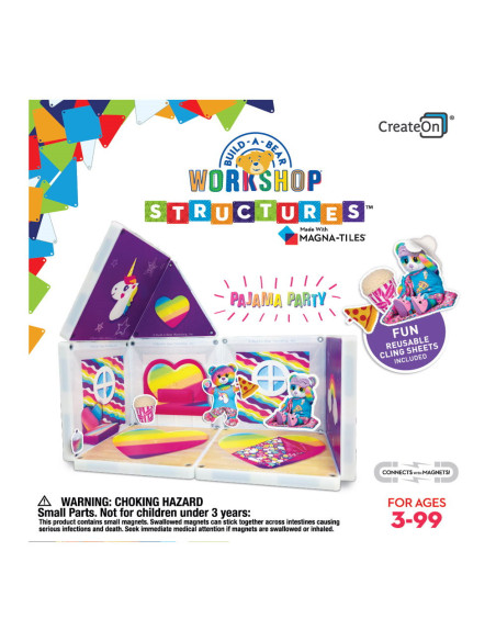 BABPJ200518,Magna-Tiles Structures, Pijama Party, set cu autocolante