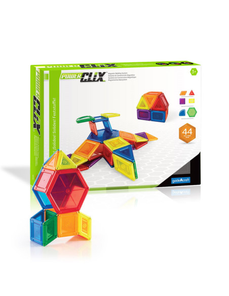 G9421,PowerClix Solids, set magnetic, 44 piese, Guidecraft