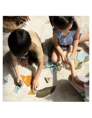 G9205,PowerClix Natural Solids, 70 piese magnetice, Guidecraft