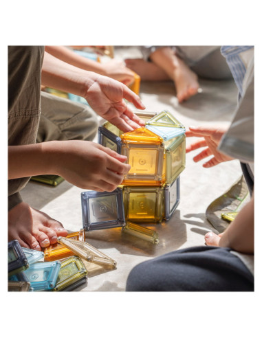 G9205,PowerClix Natural Solids, 70 piese magnetice, Guidecraft