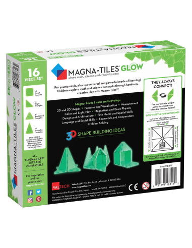 MGT-18816,MAGNA-TILES Glow, set magnetic fosforescent