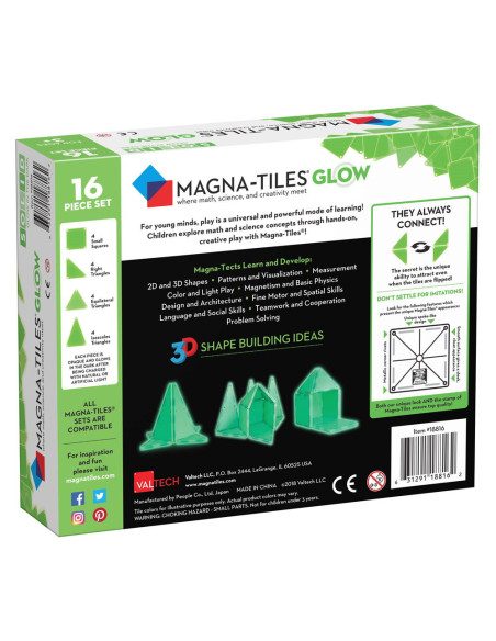 MGT-18816,MAGNA-TILES Glow, set magnetic fosforescent