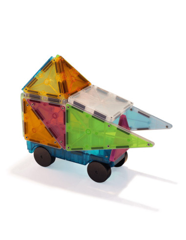 MGT-15850,MAGNA-TILES Grand Prix, set magnetic 50 de piese cu masinute