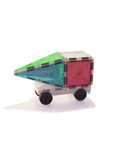 MGT-15850,MAGNA-TILES Grand Prix, set magnetic 50 de piese cu masinute