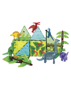 MGT-22850,MAGNA-TILES Dino World XL, set magnetic 50 de piese 2