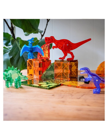 MGT-22840,MAGNA-TILES Dino World, set magnetic 40 de piese