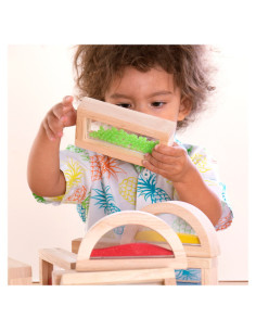 G3020,Sensory Rainbow Blocks, set complex cu 18 piese, Guidecraft 2