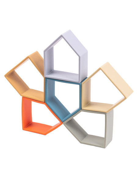 DEN01050,Set senzorial openended cu 12 piese, nature, Dena Toys DEN01050,Set senzorial openended cu 12 piese, nature, Dena Toys