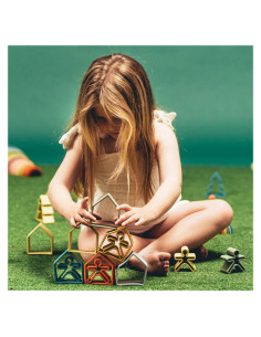 DEN01051,Set senzorial openended cu 18 piese, nature, Dena Toys 2