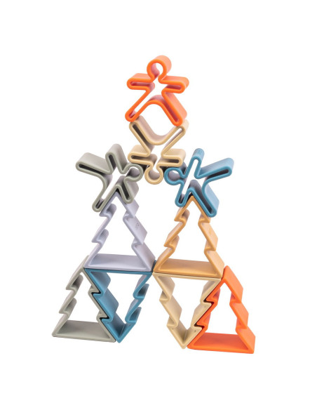 DEN01051,Set senzorial openended cu 18 piese, nature, Dena Toys DEN01051,Set senzorial openended cu 18 piese, nature, Dena Toys