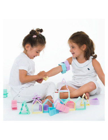 DEN01023,Set senzorial openended cu 18 piese, nordic, Dena Toys DEN01023,Set senzorial openended cu 18 piese, nordic, Dena Toys