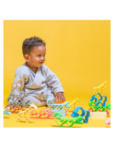 DEN01059,My First Animals, joc senzorial, neon colors, Dena 2