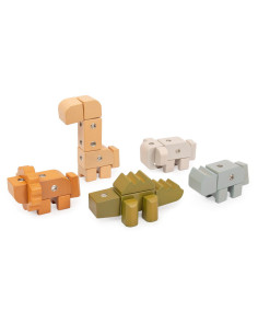G2061,Snap Block Animals, blocuri de constructie din lemn, Guidecraft 2