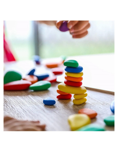 EDX-54047,Rainbow Pebbles, set 36 pietricele cu activitati