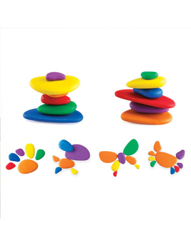 EDX-54047,Rainbow Pebbles, set 36 pietricele cu activitati