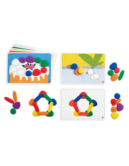EDX-75154,Junior Rainbow Pebbles, set de activitati cu pietricele