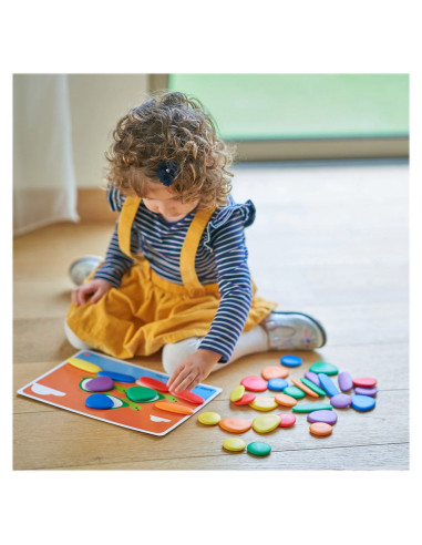 EDX-75154,Junior Rainbow Pebbles, set de activitati cu pietricele