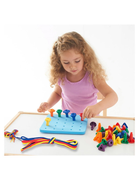 EDX-75112,Geo Pegs, set 36 de cuie gigant cu plansa