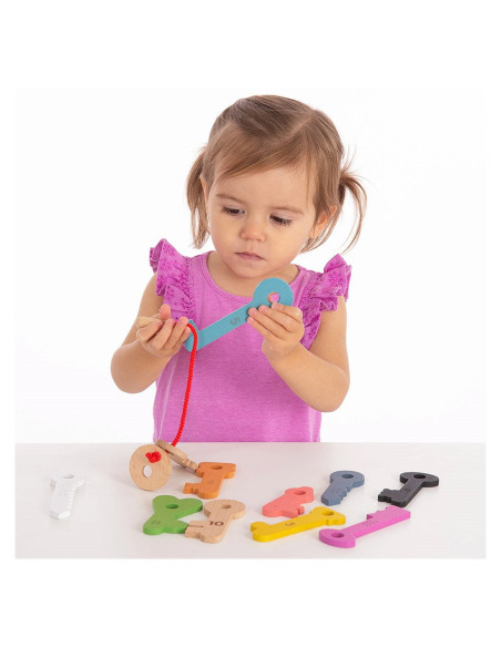 TIK-73474,Set chei din lemn pentru numarat si insirat, TickiT