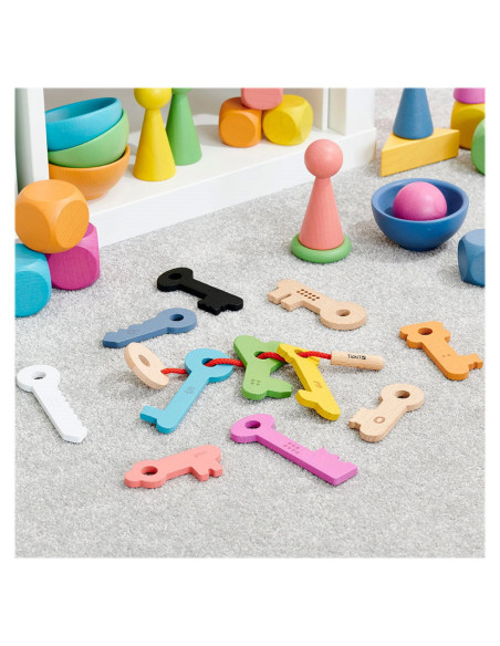 TIK-73474,Set chei din lemn pentru numarat si insirat, TickiT