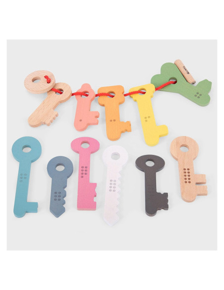 TIK-73474,Set chei din lemn pentru numarat si insirat, TickiT