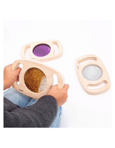 TIK-73440,Set panouri senzoriale cu manere si sclipici, TickiT